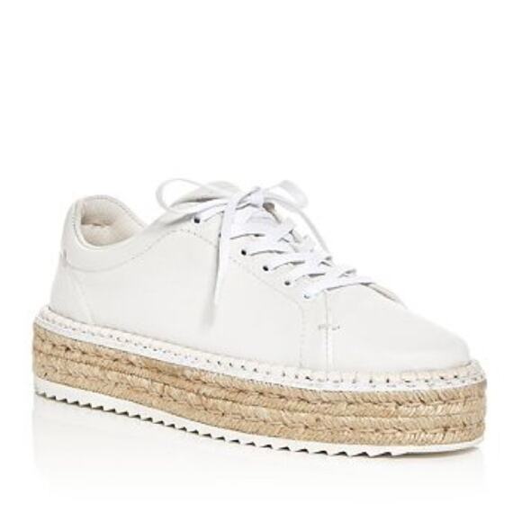 Rag & Bone Kent Espadrille in White with Jute Platform Size 9 (39) - Picture 1 of 15